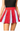SAMPLE - Crimson and Powder Blue Jeweled Pleat Skirt