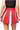 SAMPLE - Crimson and Powder Blue Jeweled Pleat Skirt