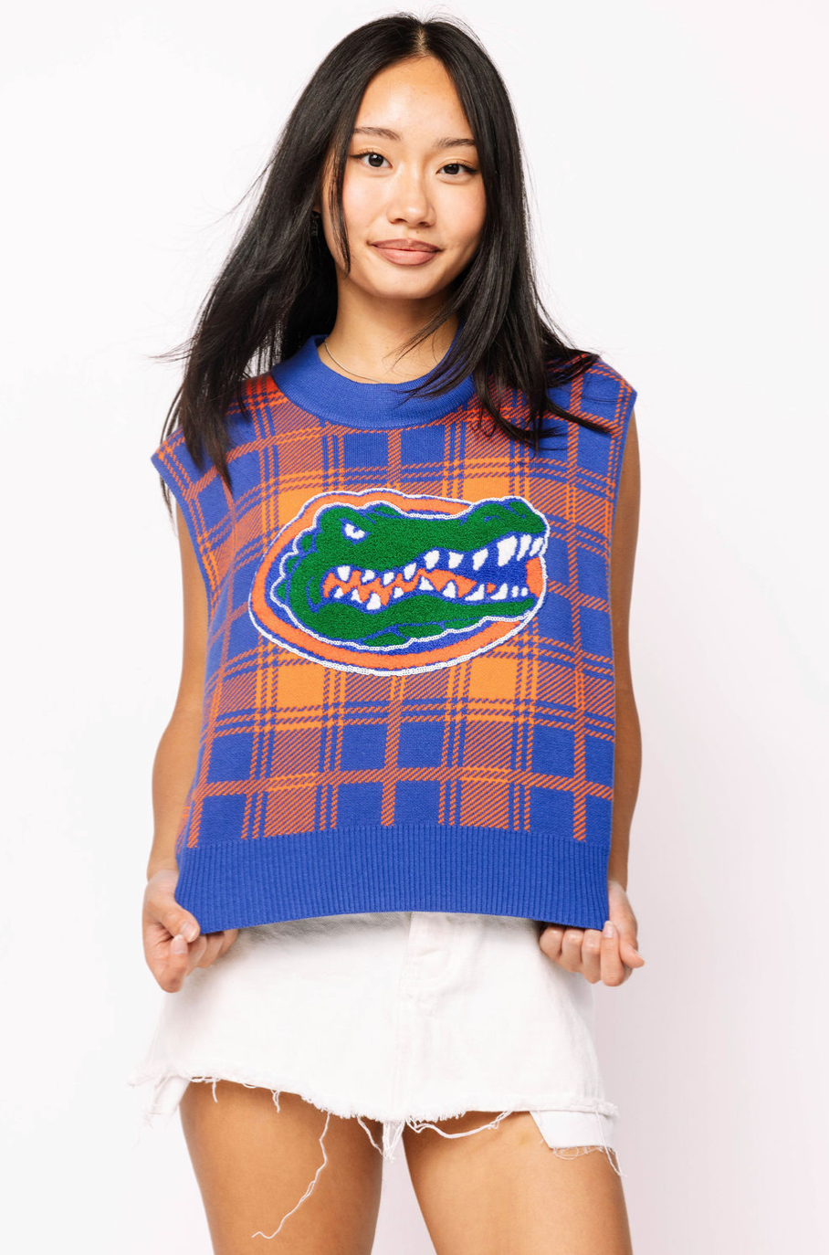 Licensed Sample -  Florida Plaid Mascot Sweater Tank