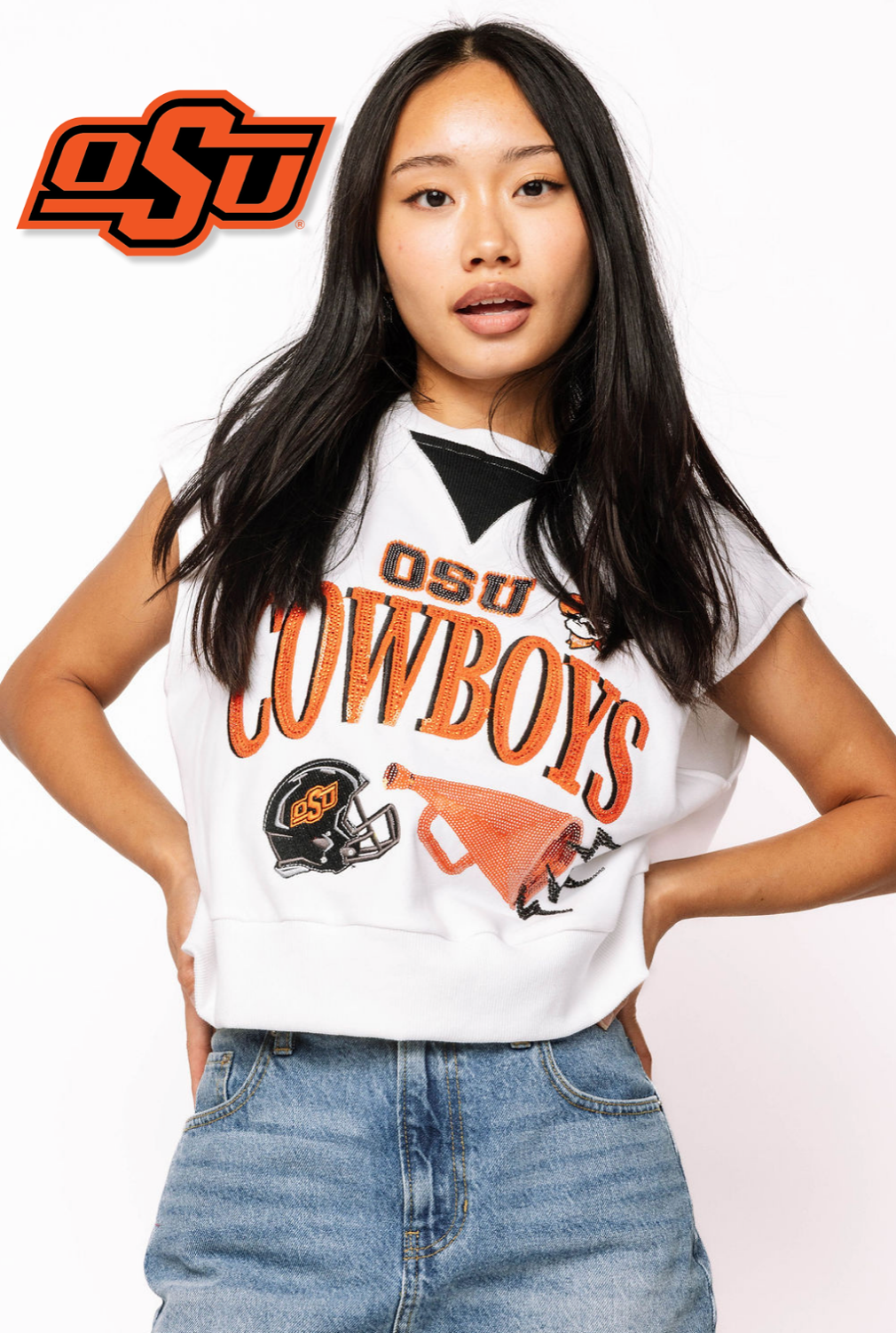 Licensed Sample - OSU Megaphone and Icons V Sweatshirt Tank