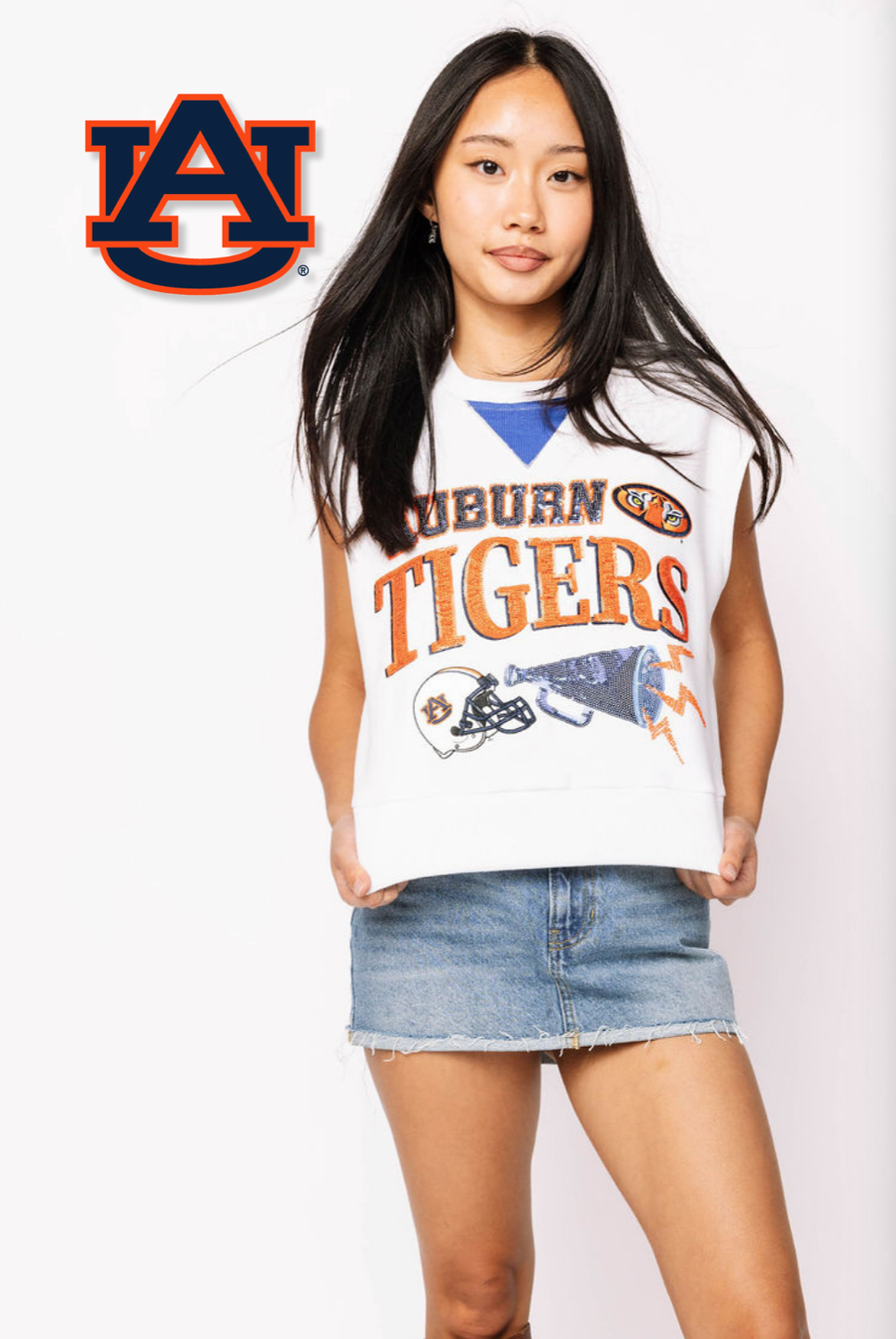 Licensed Sample - Auburn Megaphone and Icons V Sweatshirt Tank