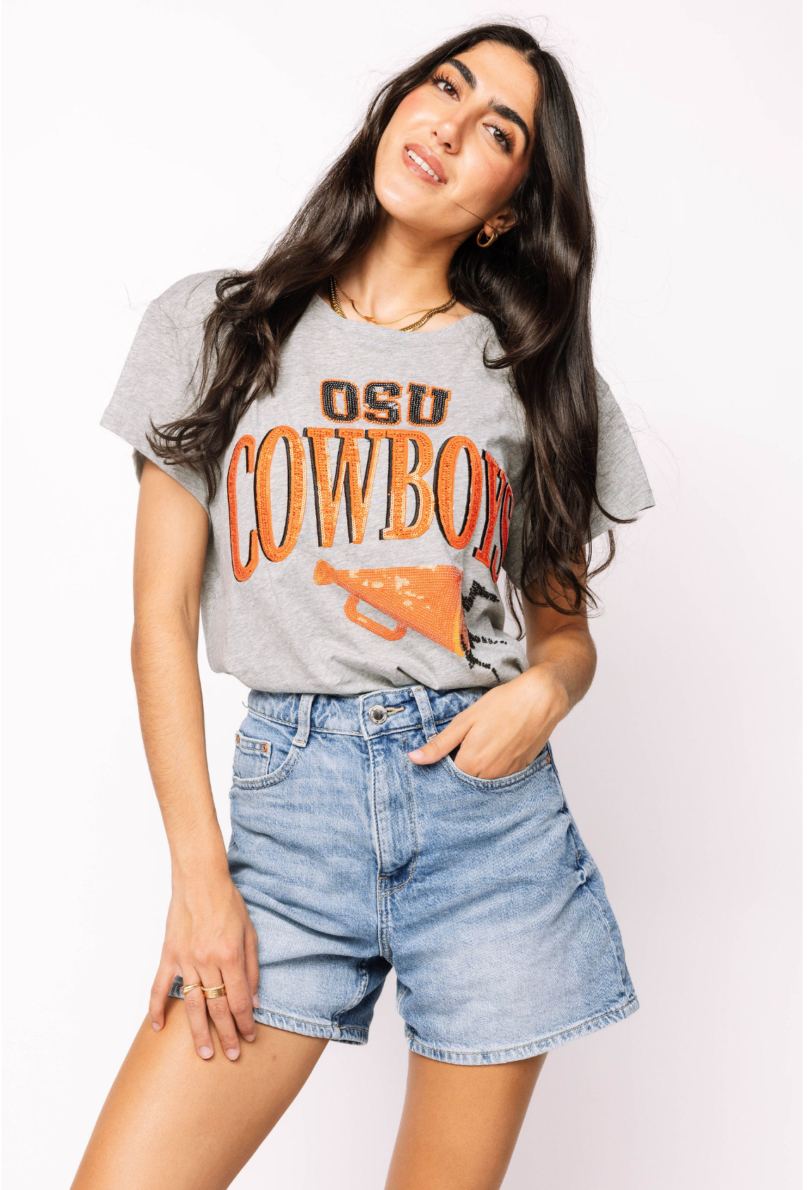 Licensed Sample - OK State Megaphone and Icons Tee