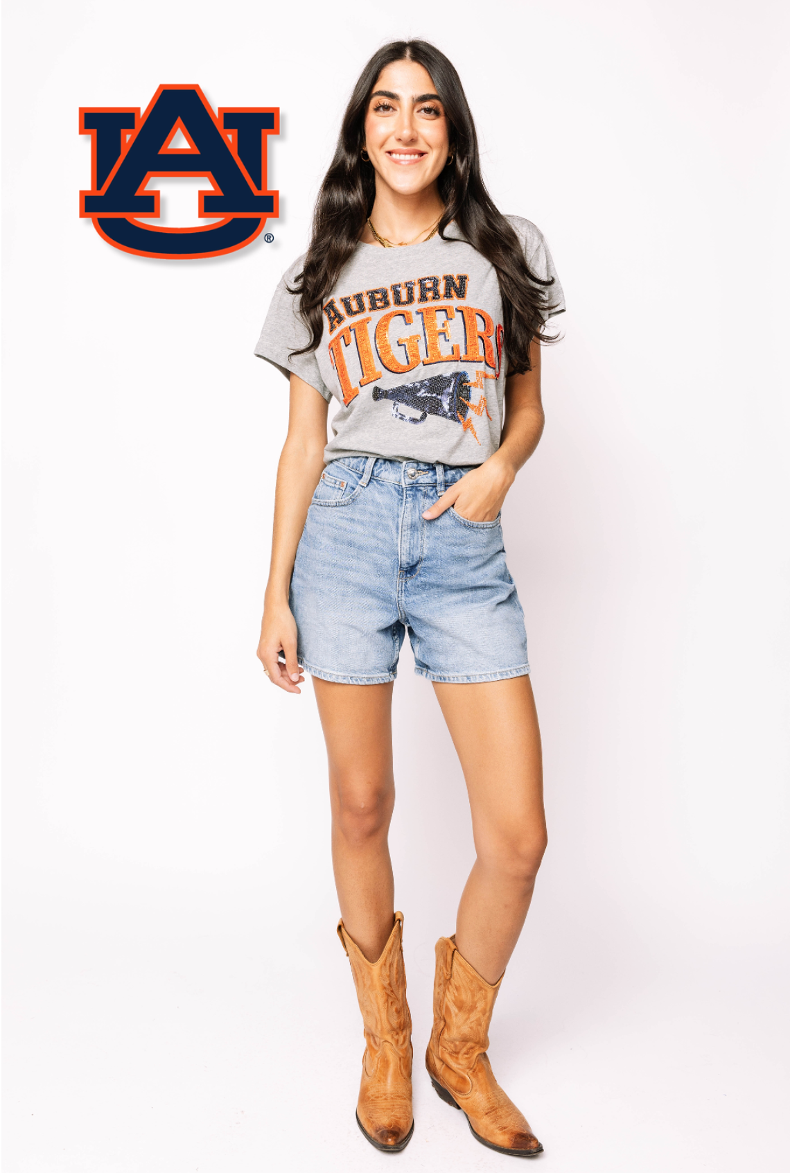 Licensed Sample - Auburn Megaphone and Icons Tee
