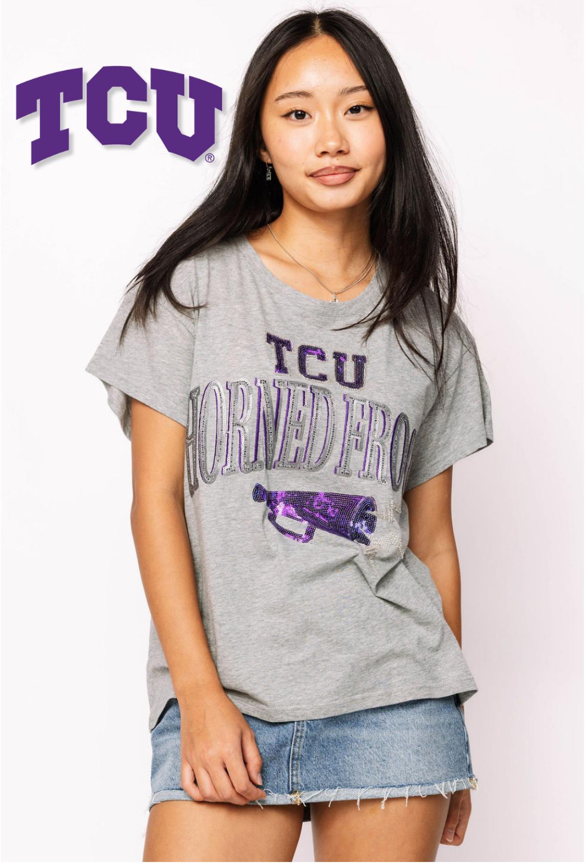 Licensed Sample - TCU Megaphone and Icons Tee