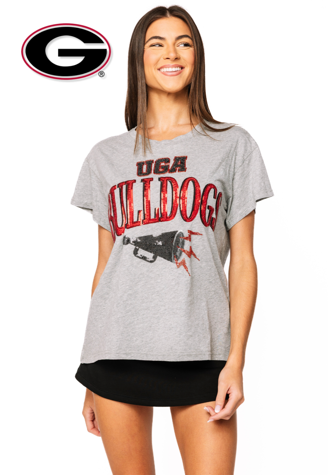 Licensed Sample - UGA Megaphone and Icons Tee
