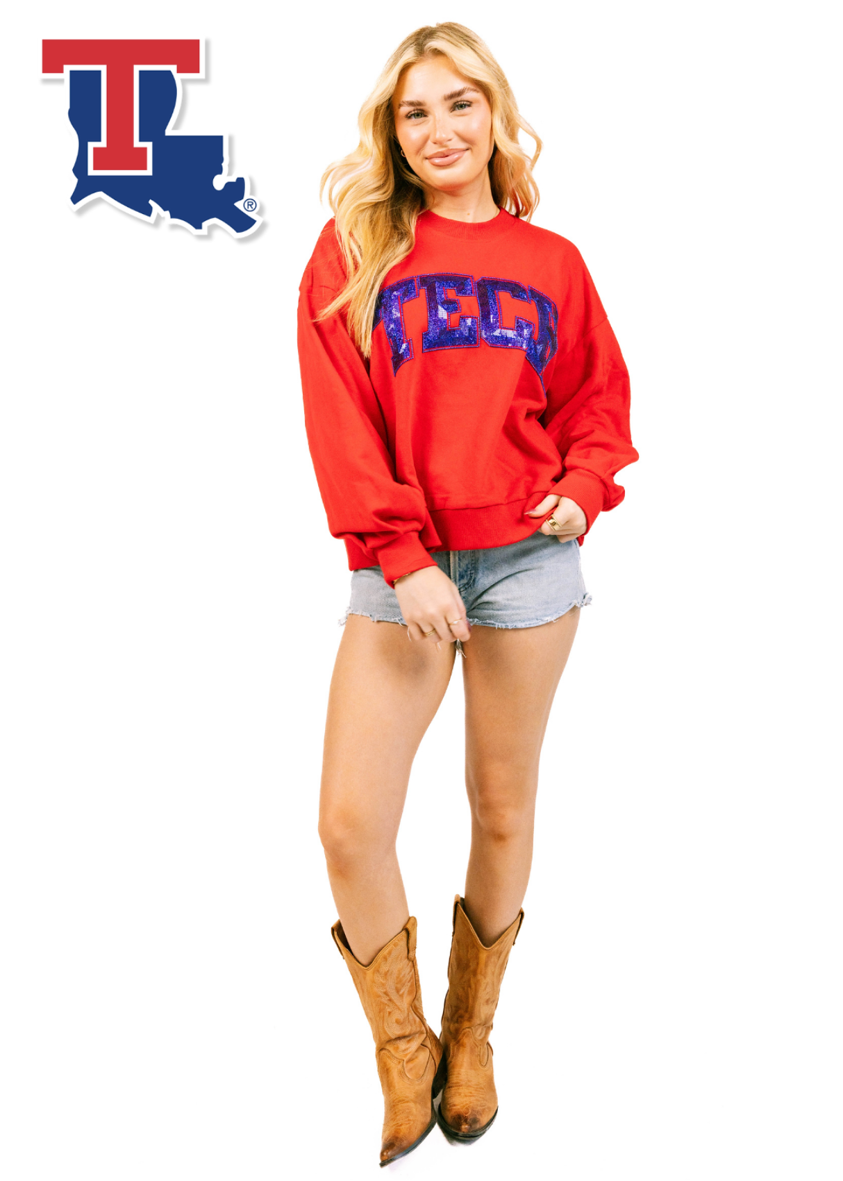 Licensed Sample - Red & Royal 'Tech" Sweatshirt
