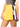 SAMPLE - Yellow Sweatshirt Shorts with White and Purple Sequin Side Stripe