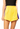 SAMPLE - Yellow Sweatshirt Shorts with White and Purple Sequin Side Stripe