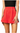 SAMPLE - Red Sweatshirt Skort with White and Black Sequin Side Stripe