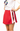 SAMPLE - Crimson Sweatshirt Skort with White Sequin Side Stripe