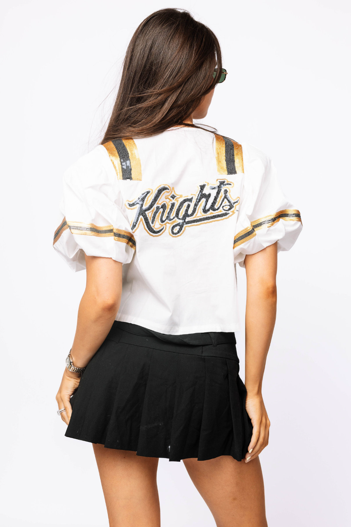 Licensed Sample - UCF Cotton Tie Front Jersey Top