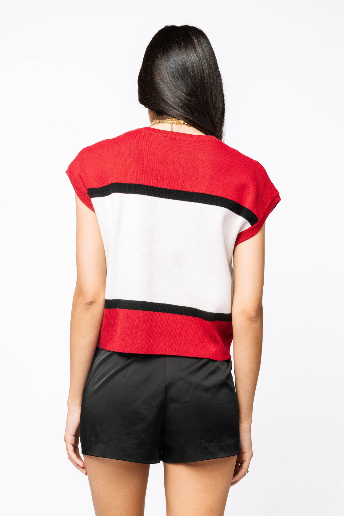 Licensed Sample - Arkansas Colorblock Jewel Letter SS Sweater