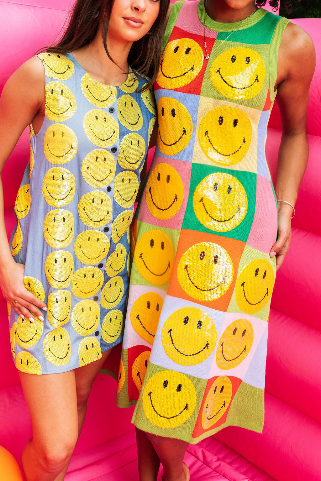 checkered knit midi dress Patchwork Knit Midi Dress