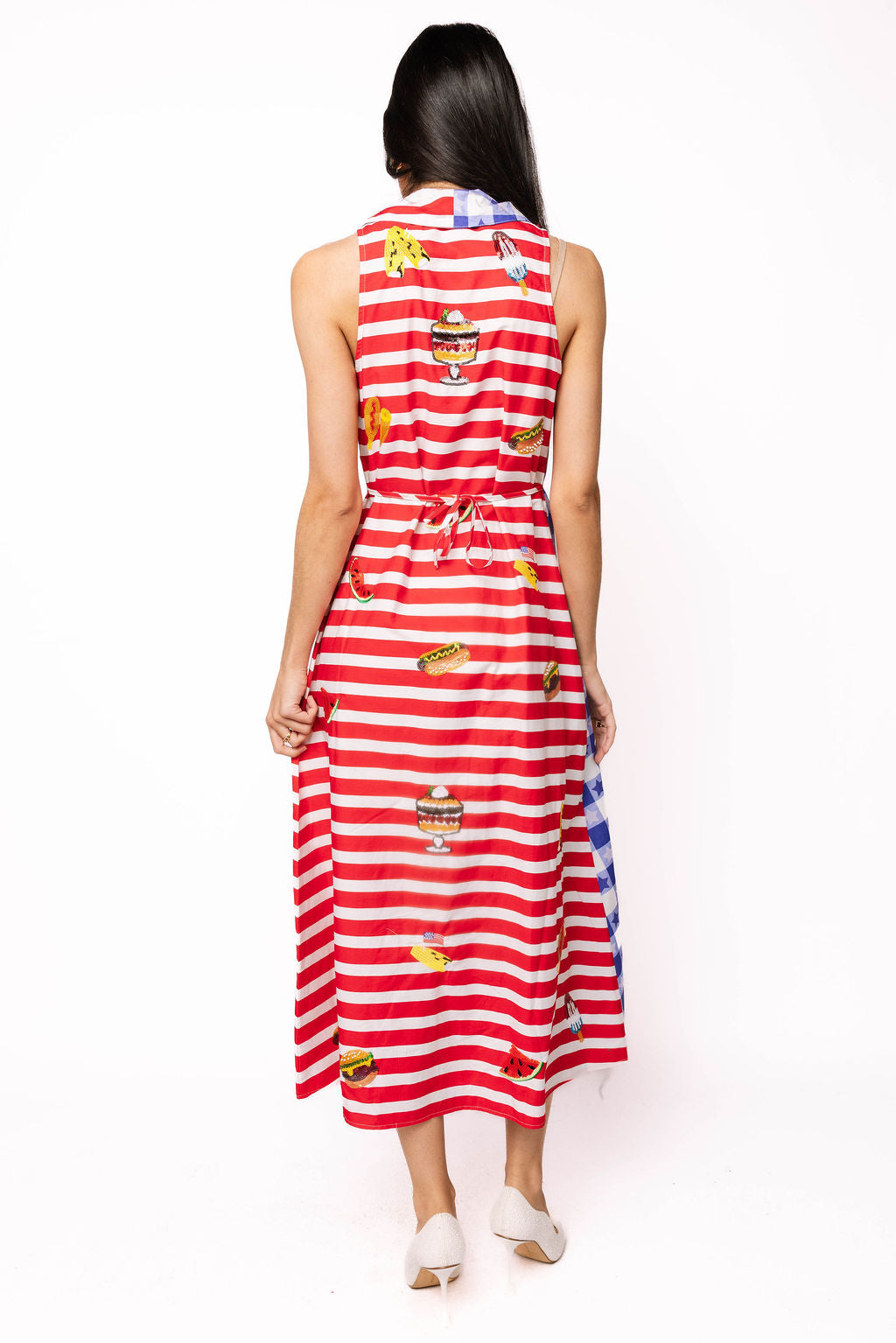 Blue & Red Colorblock USA Food Picnic Cotton Midi Tank Dress – Queen of Sparkles Blue & Red Colorblock USA Food Picnic Cotton Midi Tank Dress – Queen of Sparkles