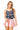 Navy & White Stars & Polka Dot Tie Ruffle Tank