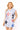 Blue & White Gingham USA Stripe Patch Stars Romper