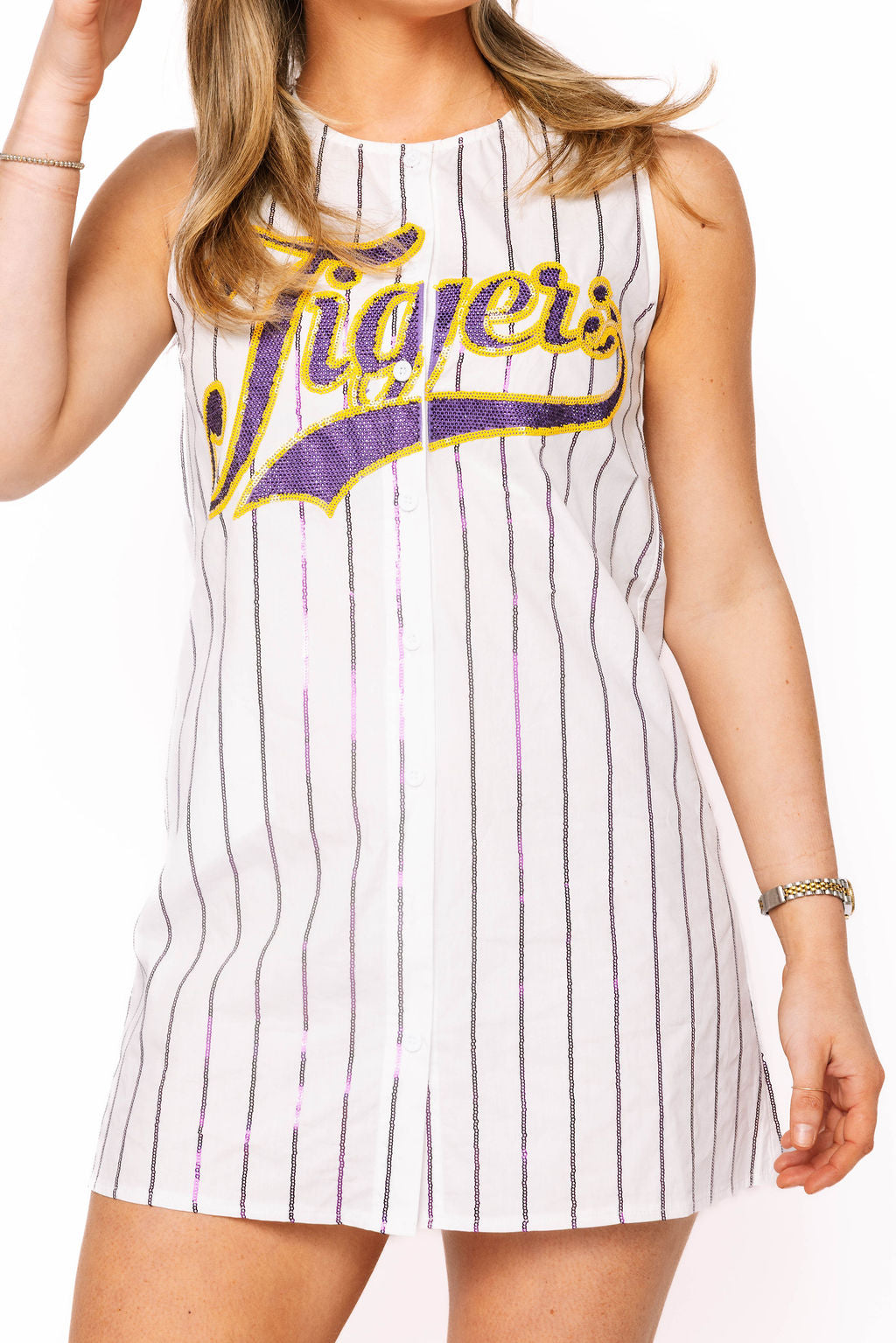 lsu women's dress shirts TIGERS (2019) Official NWT "National Champions" Plaid Shirt XL Buck Skyline Recycled Gingham Womens Long Sleeve Spread Collar Dress Shirt is built to keep up Women's Antigua Purple LSU Tigers