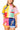 Multi Colorblock Fish on Hook Pocket Cotton Top