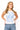 White & Blue QOS Card Logo Tank