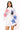 White USA Stripe Patch Stars Mock Neck Sweatshirt