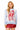 Blue, White & Red Striped QOS Card Logo Sweater