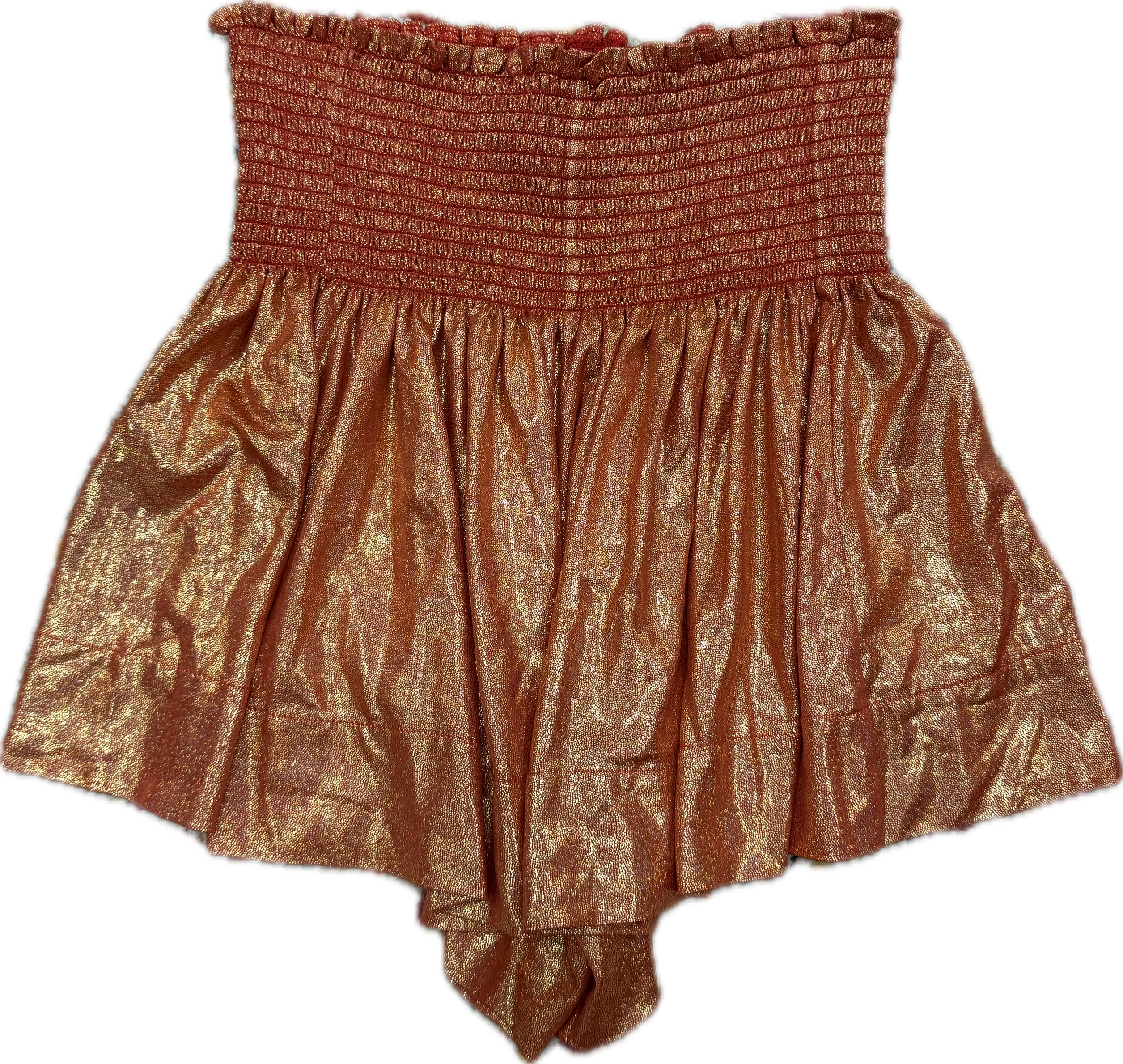 Dark Orange Glitter Swing Short
