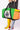 Rainbow Colorblock Rhinestone QOS Duffle Bag