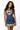Denim Rainbow Trim Cut Out Tank Dress