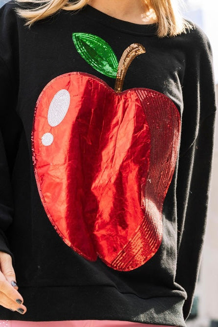 PREORDER-Black Big Apple Sweatshirt