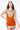 Burnt Orange & White Sequin Trim Cut Out Tank Dress