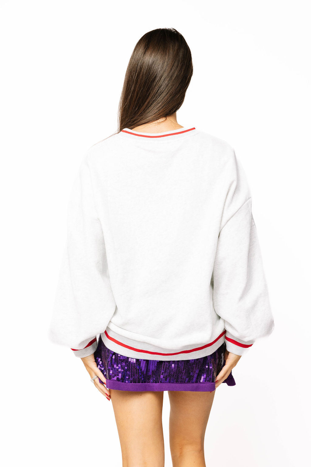 Licensed Sample - SMU Plaid Letter Sweatshirt