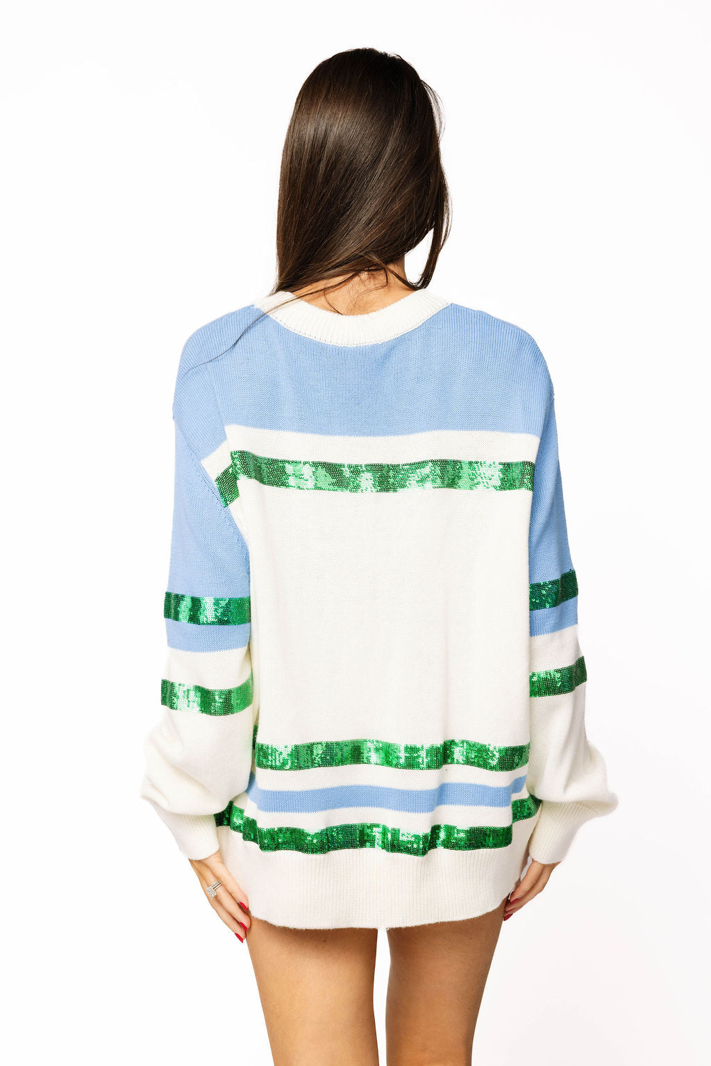 Licensed Sample - Tulane Striped Colorblock Sweater