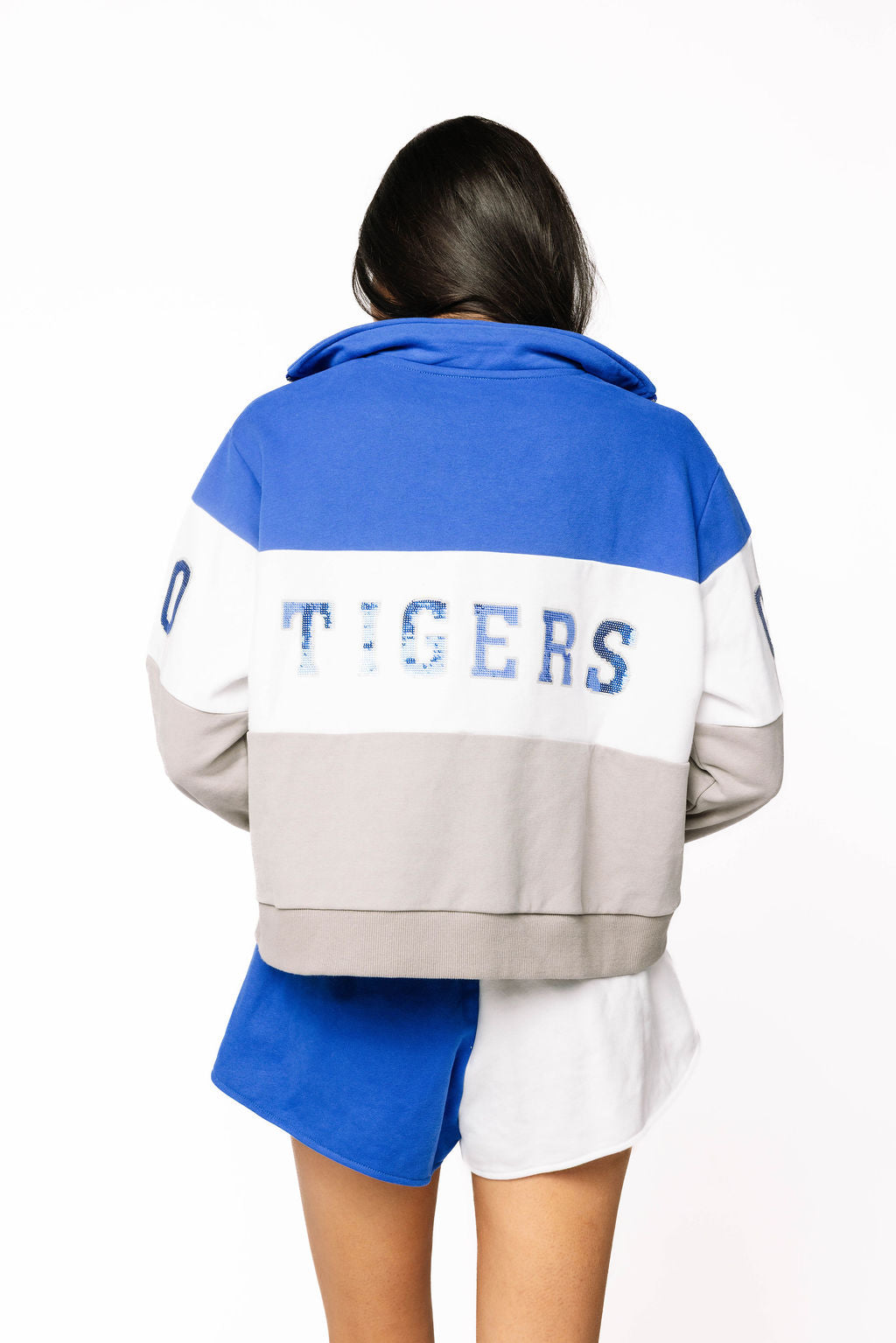 Licensed Sample - Memphis Quarter Zip Colorblock Sweatshirt/Short Set