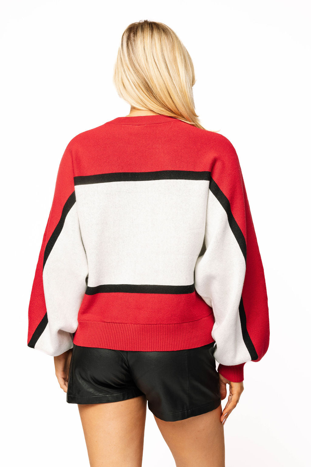 Licensed Sample - Arkansas Colorblock Jewel Letter Sweater