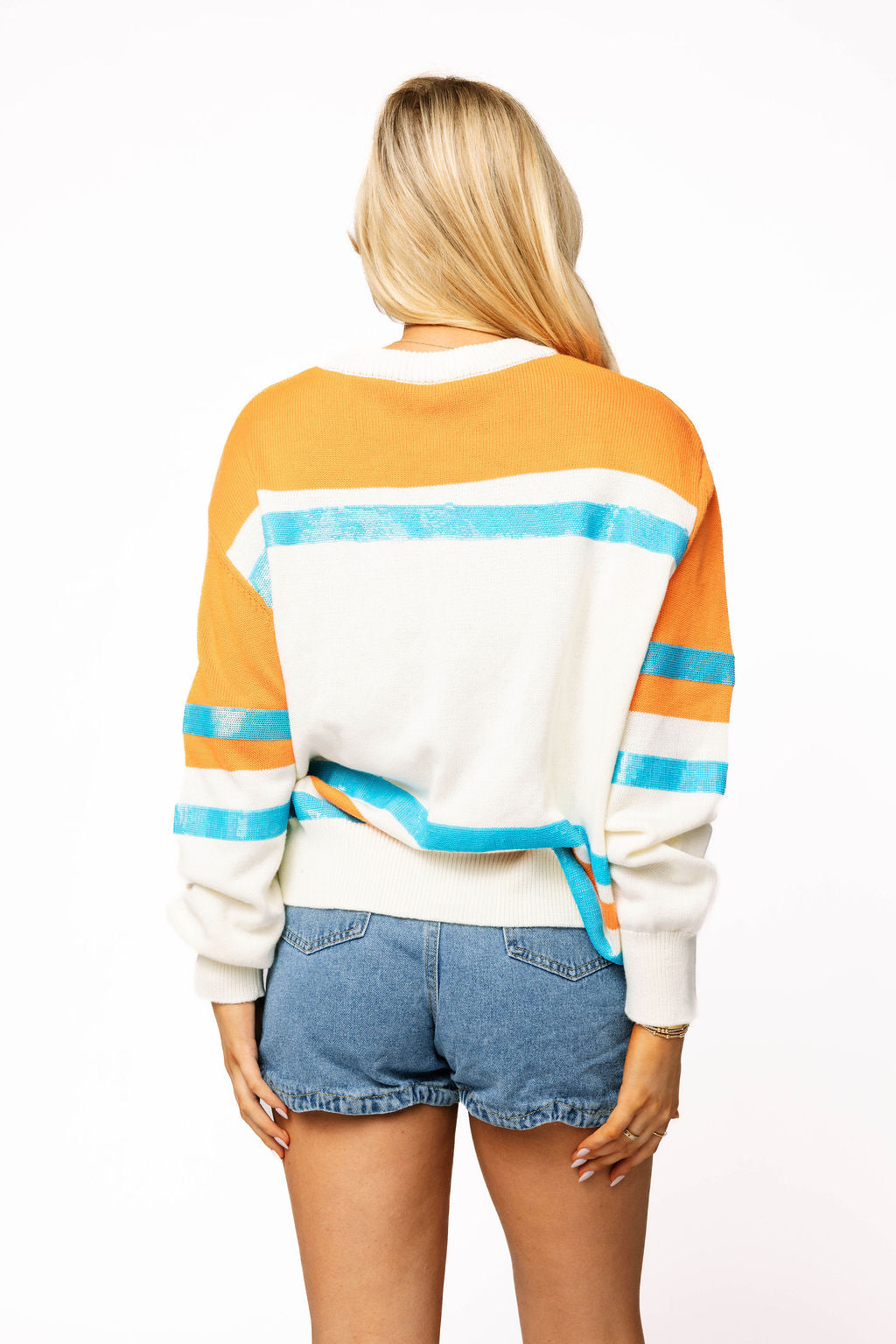 Licensed Sample - Tennessee Striped Colorblock Sweater