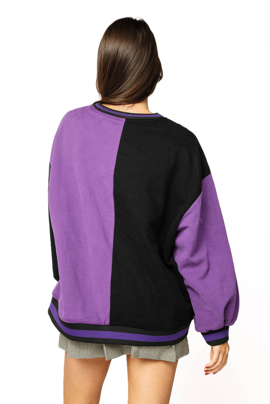 Licensed Sample - TCU Black Colorblock Sweatshirt