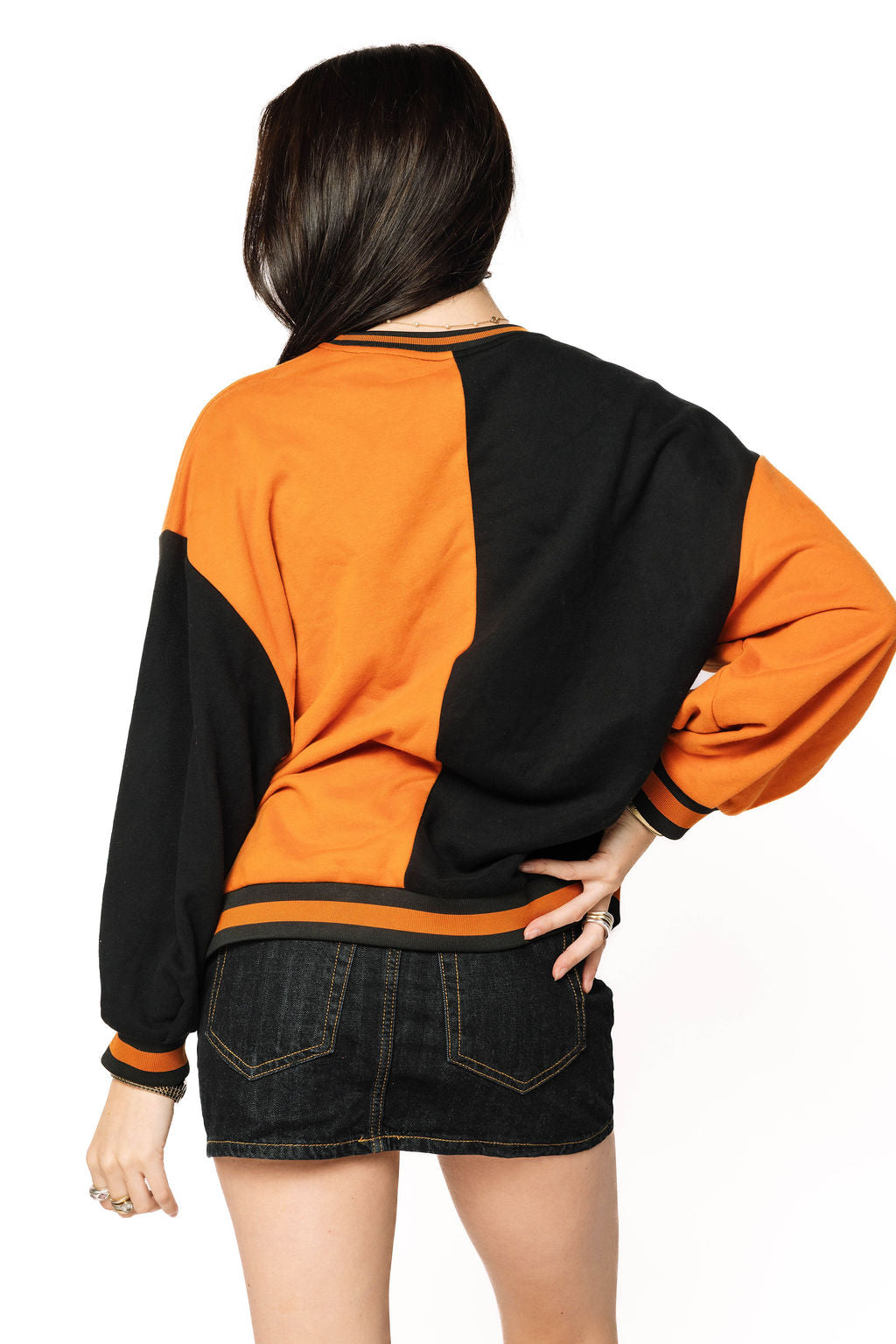Licensed Sample - Texas Black Colorblock Sweatshirt