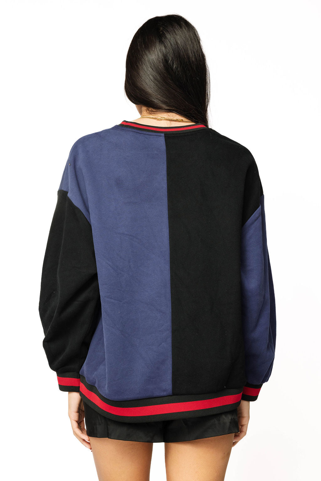 Licensed Sample - Ole Miss Black Colorblock Sweatshirt