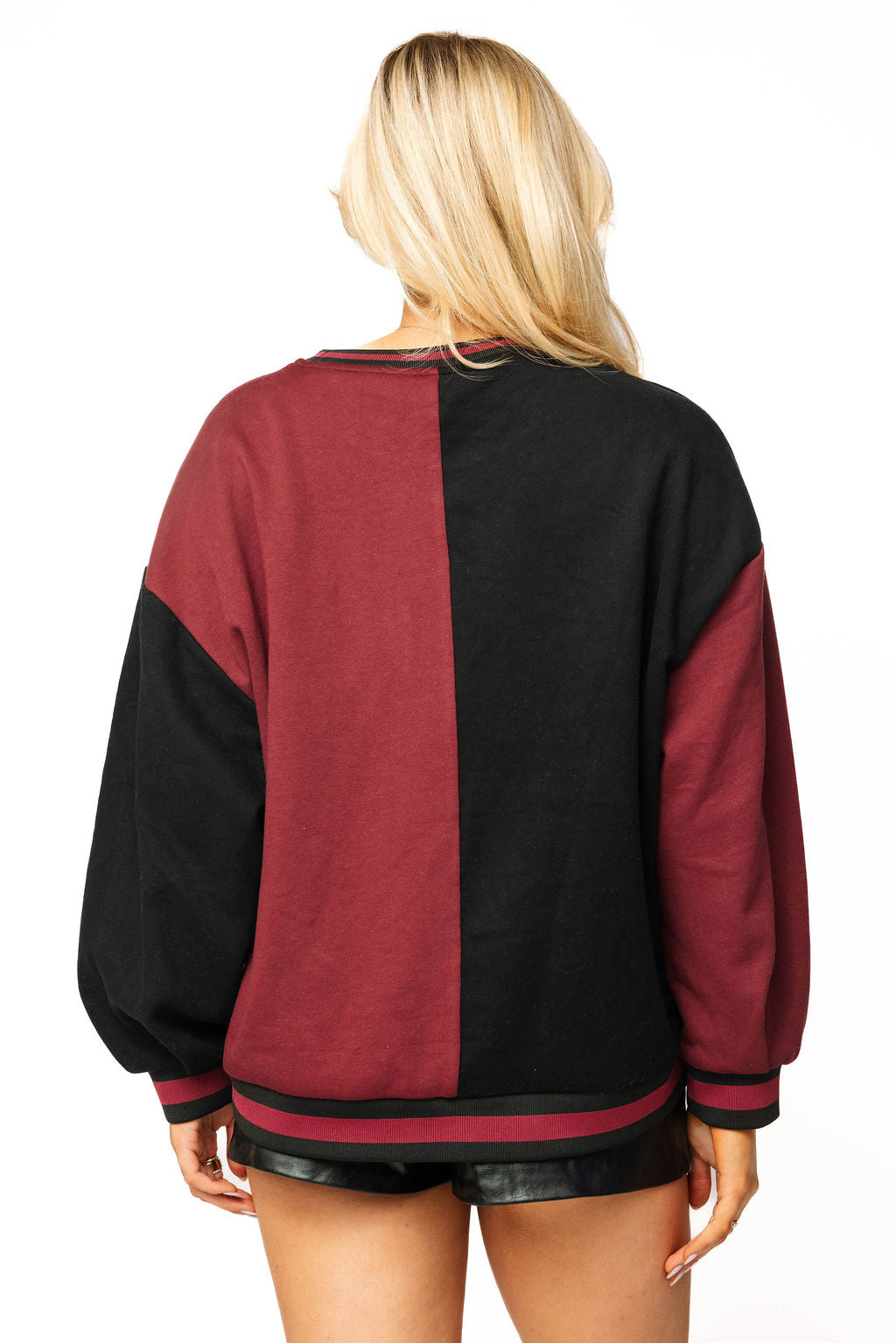 Licensed Sample - Miss State Black Colorblock Sweatshirt