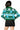 Licensed Sample - Tulane Vintage Football Helmet Stripe Turtle Neck Sweater