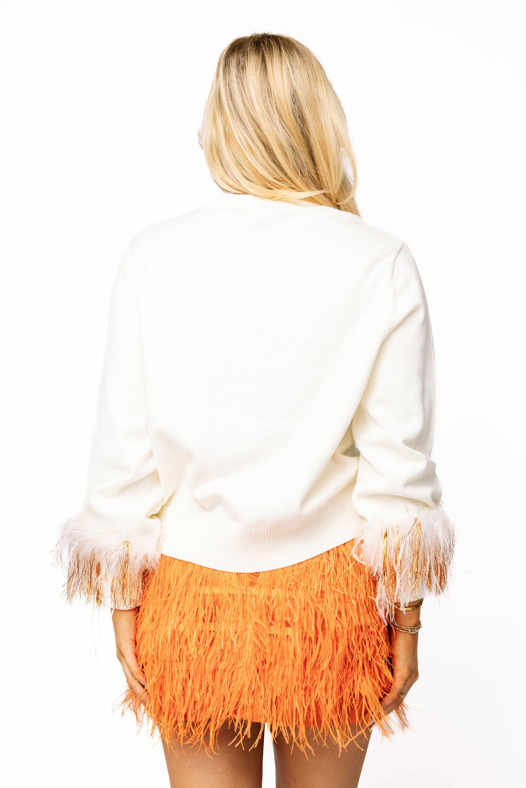 Licensed Sample -Auburn Feather Sleeve Sweater