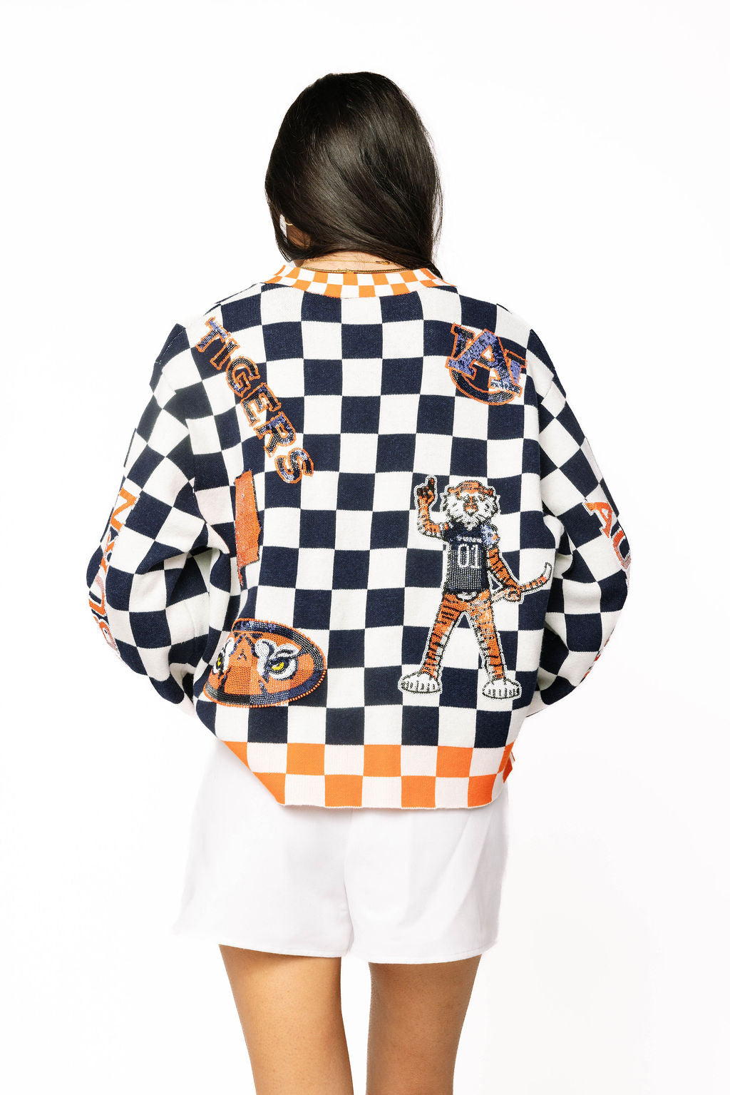 Licensed Sample - Auburn Checkered Team Icons Cardigan