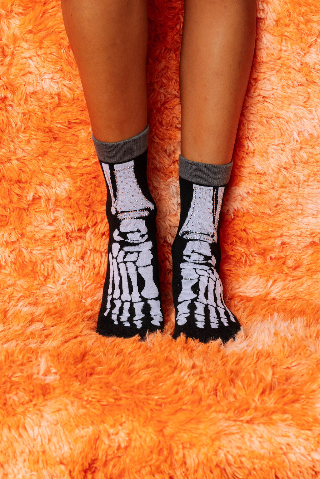 Black & White Skeleton Socks