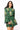 SAMPLE- Dark Green Martini Nutcrackers Bell Sleeve Dress