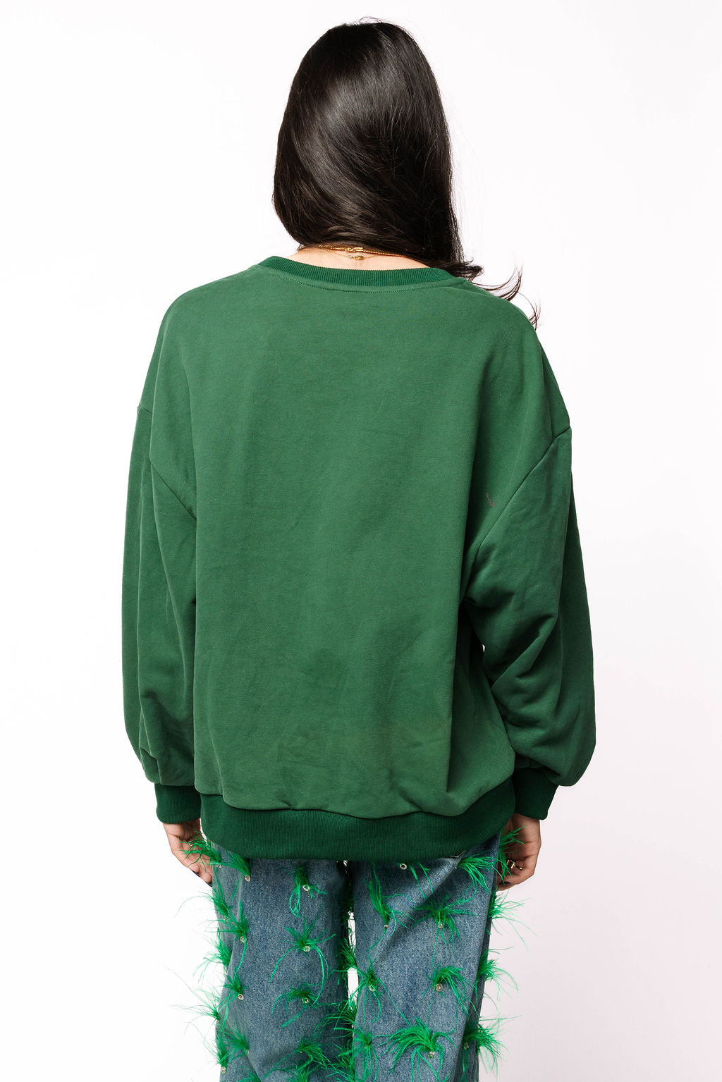 SAMPLE- Dark Green 'Sparkle all the Way' Swaetshirt