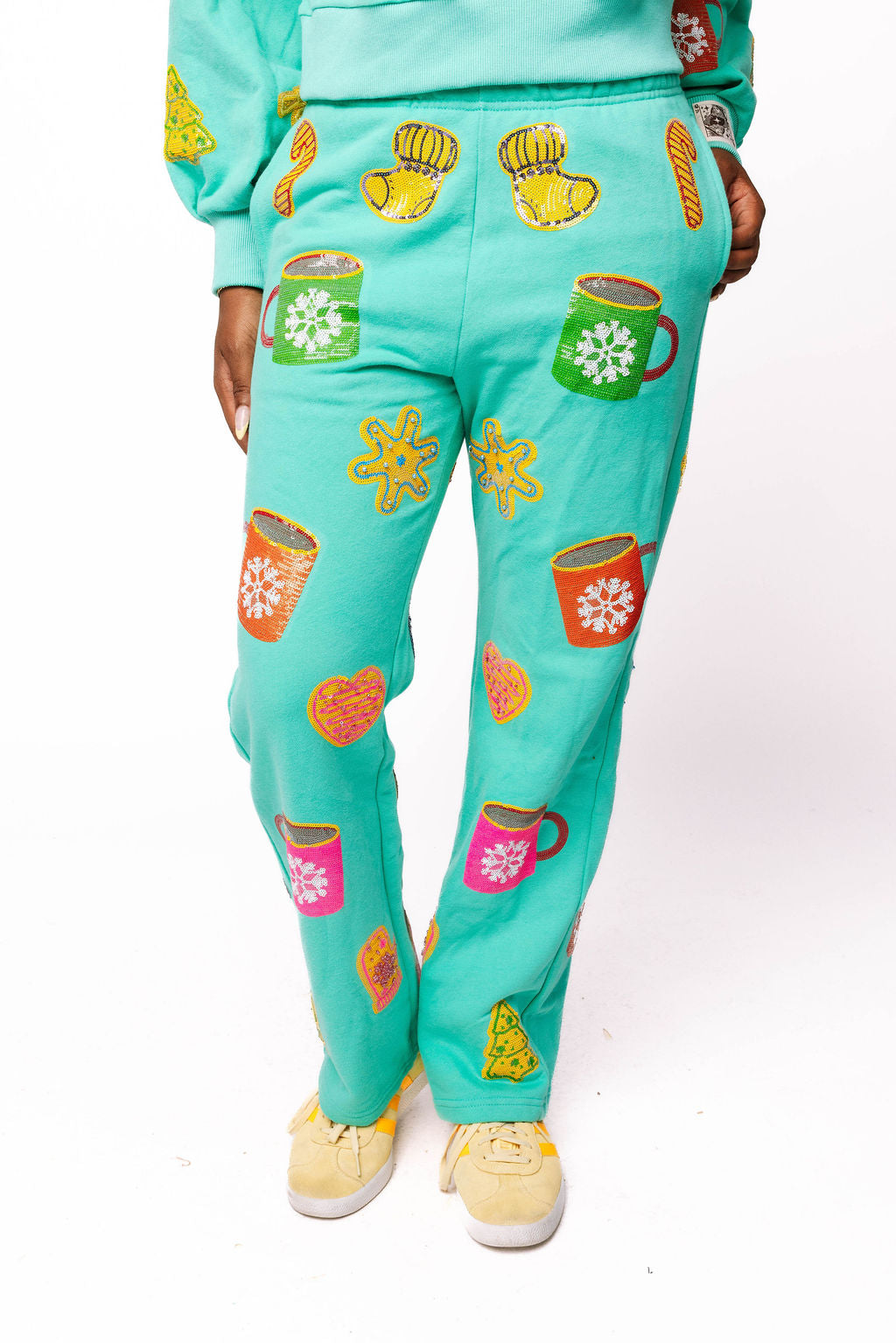 SAMPLE- Spearmint Large Hot Chocolate and Cookies Icon Pant