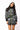Black & White Nordic Reindeer & Snowflake Multi Trim Tie Dress
