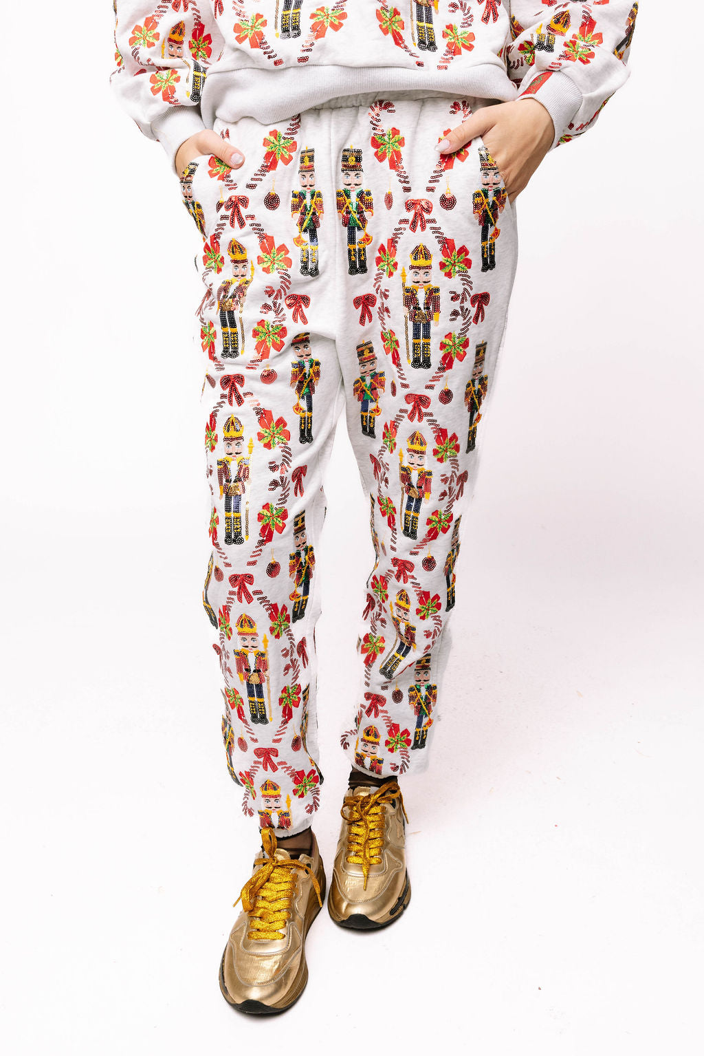 Grey Nutcracker & Candy Cane Pant