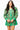 Green Nutcracker & Candy Cane Cotton Poof Sleeve Button Up Dress