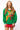Green Rhinestone Rudolph Wearing A Wreath Sweatshirt